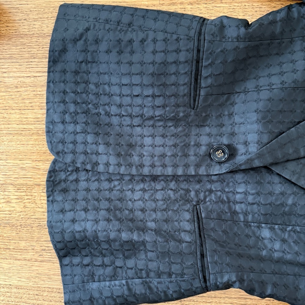 BCBGMAXAZRIA Black Textured Blazer Jacket Career Wear Work Office Stylish - Picture 10 of 10